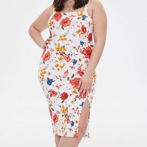 Plus size floral slit dress size 2X